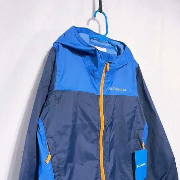 Columbia Boys Raincreek Falls II jacket Youth XXS 4/5 Waterproof Travel Blue NWT - Picture 3 of 7
